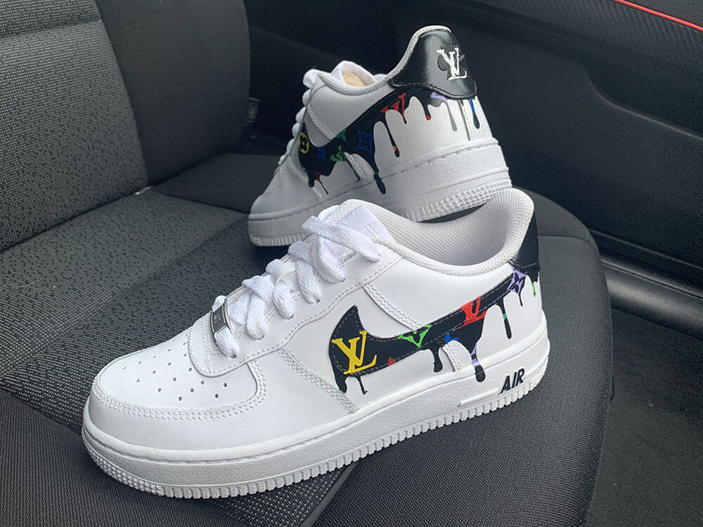 CUSTOM RAINBOW LV DRIP AIR FORCE 1