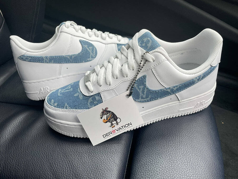 CUSTOM DENIM LV X AIR FORCE1