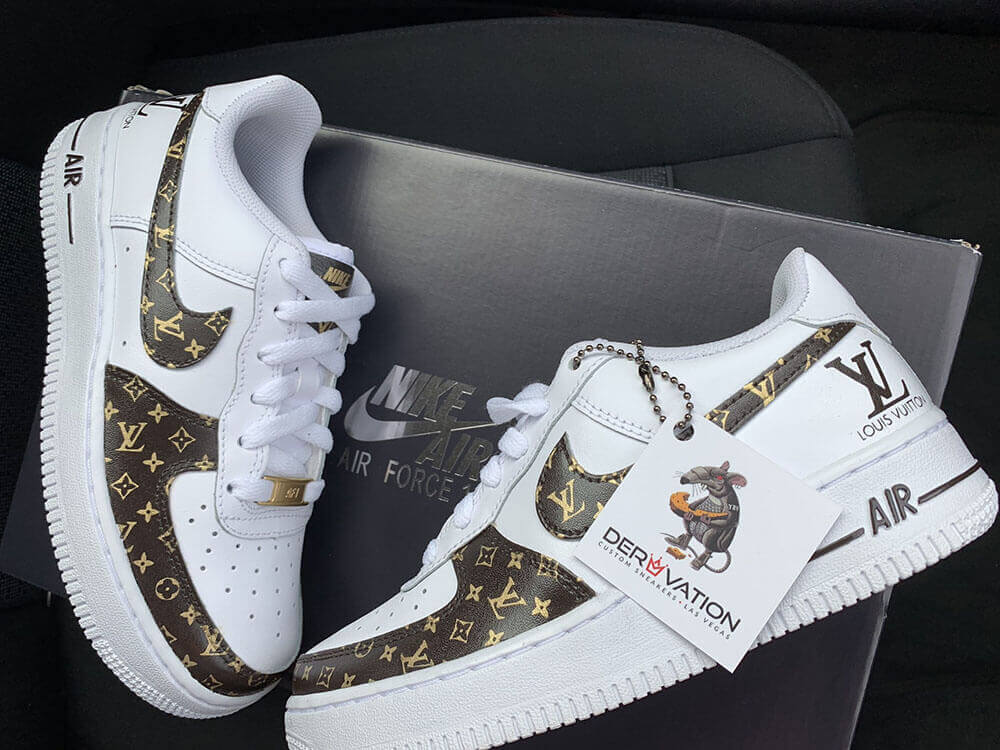 CUSTOM 18K GOLD XCE 19 LV AIR FORCE 1-001 CUSTOM 18K GOLD XCE 19 LV AIR FORCE 1
