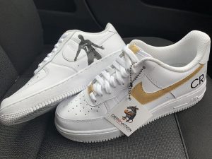 Custom 18K Gold Cr7 Air Force 1