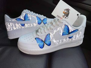 Custom Reflective  Butterfly Dior Nike Air Force 1