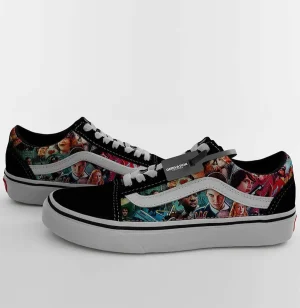 Stranger things vans custom sneakers - Skater Customs