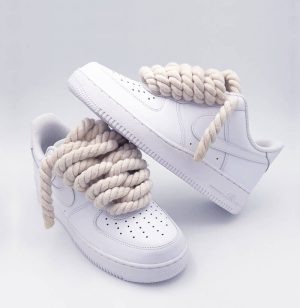 Nike Air Force rope laces cream