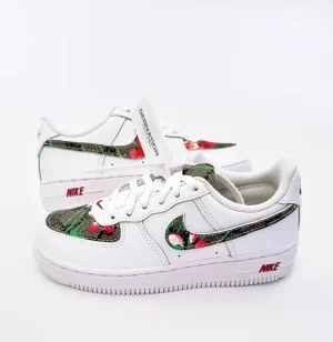 Custom Gucci Flower Air Force 1 Kids - Custom Air Force 1
